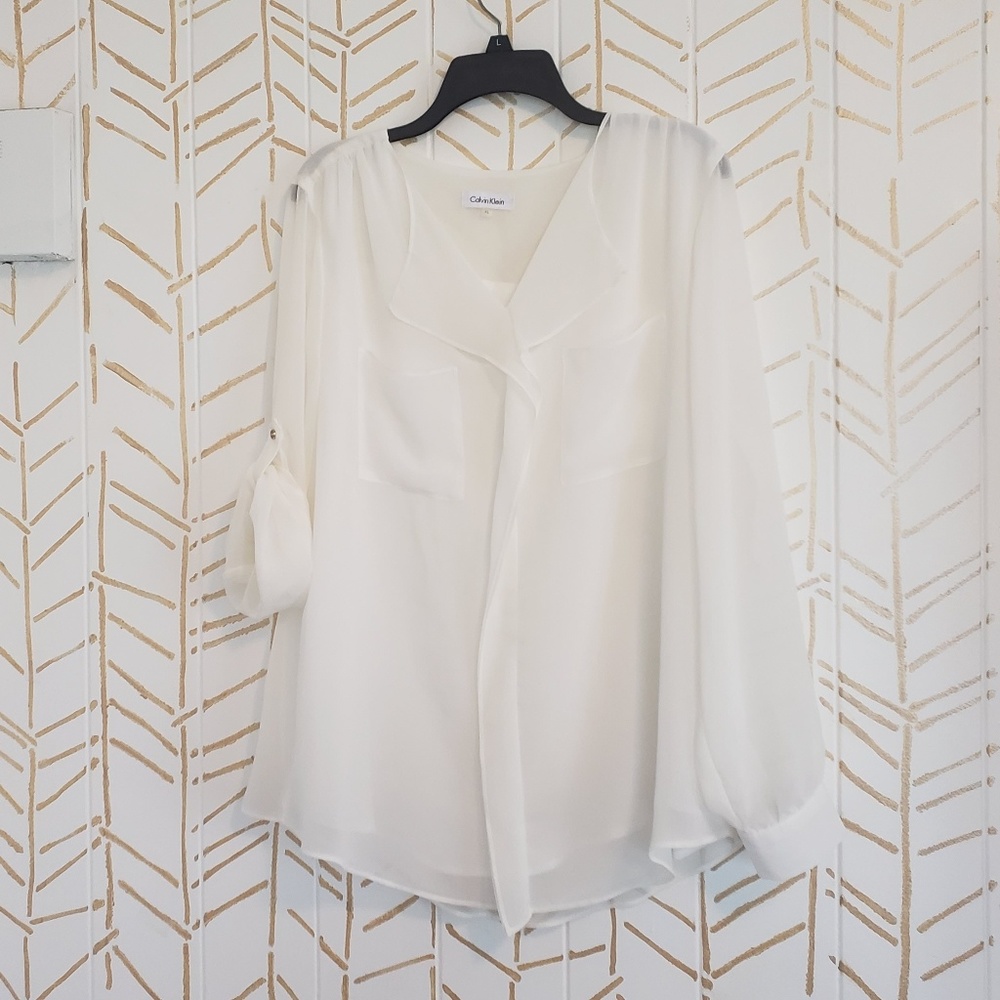 Ivory Calvin Klein Blouse